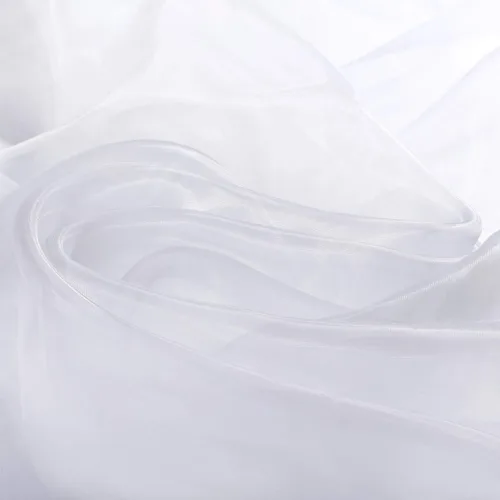 Miniatura 2 de 16 pies por 54 pulgadas de organza para vestido de gasa para decoración de disfraces de fantasía (blanco puro)