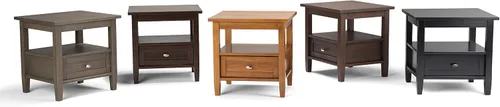 Miniatura 10 de Mesa de café Simpli Home Shaker, color marrón miel, Madera, Marrón (Tobacco Brown)