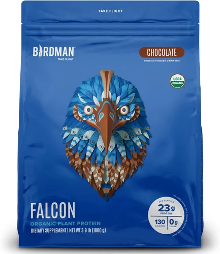 Miniatura 12 de BIRDMAN Falcon - Proteína vegana en polvo orgánica, sin estevia ni azúcar, a base de plantas, baja en carbohidratos, sin lácteos, keto, sin suero
