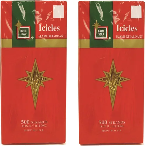 Miniatura 5 de Brite Star 500 Strand Carámbano Oropel, Oro