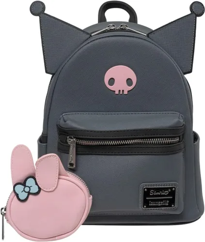 Loungefly Sanrio Kuromi and My Melody Best Friends Forever - Mini-mochila exclusiva con monedero