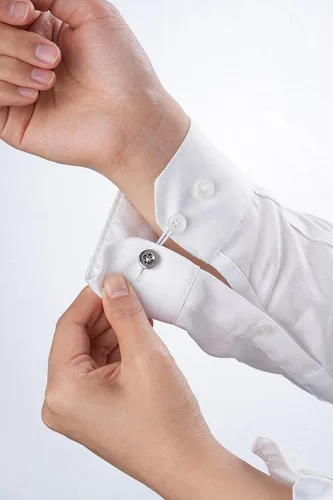 Miniatura 4 de 8 extensores de cuello para mujeres y hombres, extensor de botón de aleación de 20L para camisas de vestir, cuello y puños