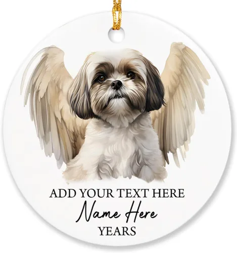 Miniatura 39 de Airedale Terrier - Adorno personalizado de alas de ángel para perro, regalo de pérdida de condolencias de mascotas, adorno de Navidad conmemorativo