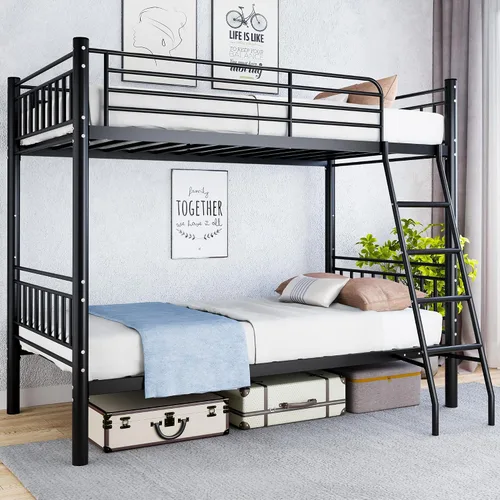 Miniatura 16 de erosoei Base de cama matrimonial completa de metal con espacio de almacenamiento, base de cama de acero de 74.8 pulgadas con almohadillas