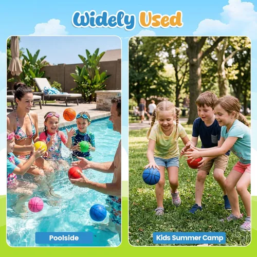 Miniatura 8 de Shindel Mini baloncesto, 6 pelotas de baloncesto de 4.7 pulgadas con bomba para regalos de cumpleaños para niños pequeños, pelotas de patio