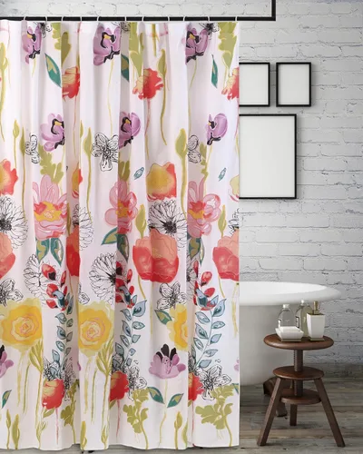 Miniatura 2 de Greenland Home Fashions Fabric Sensations Cortina de Ducha, Decoración Elegante para el Baño, Lavable a Máquina, 72 pulgadas x 72 pulgadas, Sueño