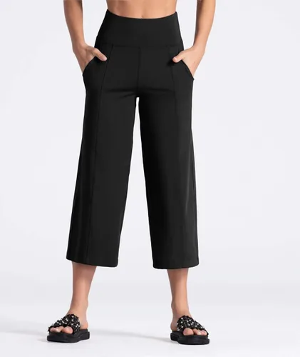Miniatura 2 de THE GYM PEOPLE Bootleg - Pantalones capri de yoga para mujer, control de abdomen, cintura alta, pantalones cortos acampanados con bolsillos