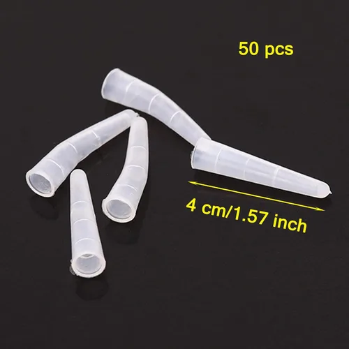 Miniatura 2 de EORTA 50 fundas de silicona suave para puntas de pinzas para empujador de pestañas, para proteger las puntas, transparente