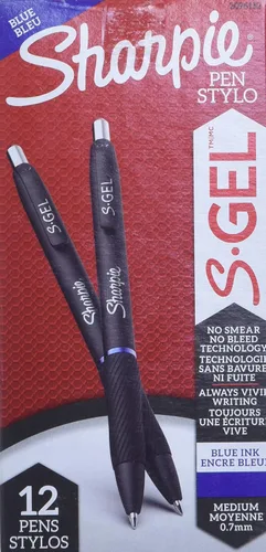 Miniatura 3 de Sharpie S-Gel Pens, Medium Point (0.7mm), Blue Ink, 12 Count - Ideal for Writing, Journaling, Drawing, Coloring, Note-Taking, College Supplies