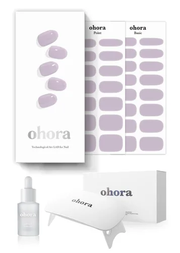 Miniatura 8 de ohora Juego de tiras de uñas de gel semicuradas (N Essential French Starter Kit) incluye lámpara de tamaño completo y mini removedor, calidad de N
