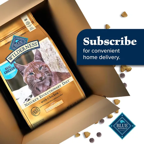 Miniatura 11 de Alimento seco Blue Buffalo Wilderness para gatos adultos de peso natural, fórmula de control de peso alto en proteínas y sin granos, sabor pollo