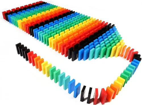 Miniatura 6 de Bulk Dominoes Pro-Domino Kit Juego de dominó, juguetes pequeños STEM STEAM, juegos familiares para niños, juguetes y juegos para niños