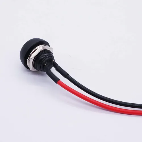 Miniatura 7 de Twidec Interruptor de botón momentáneo de 0.472 in y 10 interruptores basculantes AC 6A/250V 10A/125V SPST 2 pines 2 posiciones ON/OFF con cables
