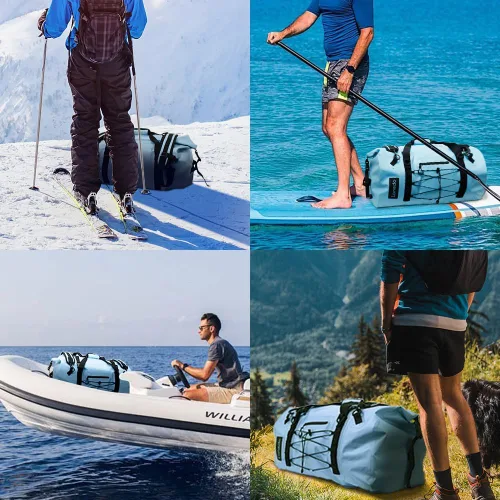 Miniatura 6 de 80L Dry Bag Large Waterproof Bag Roll-Top Heavy Duty Fishing Duffel Bag with Durable Straps & Handles for Kayaking Paddle boarding Boating Rafting