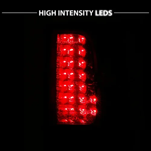 Miniatura 7 de AmeriLite para 2005-2021 Nissan Frontier 2009-2012 Equator, conjunto de luces traseras de freno LED rojas parahumo, para lado del pasajero y Rojo