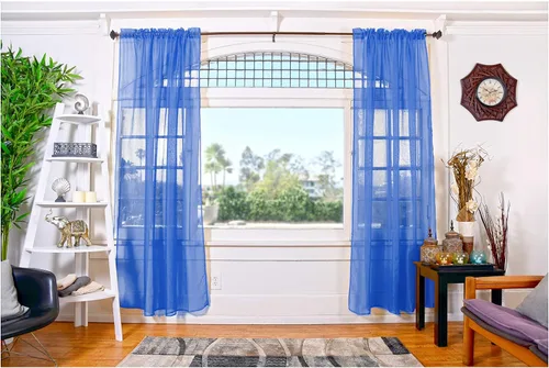 Miniatura 24 de All American Collection - cortinas Doli transparentes, 2 unidades Blanco