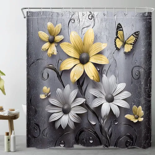 Miniatura 9 de LB Get Naked - Cortina de ducha pequeña de 48 x 68 pulgadas, forro de cortina de ducha de tamaño medio azul y rosa, cortinas de ducha estrechas