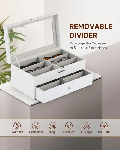 Miniatura 21 de Caja para anteojos de Co-z, organizador de anteojos, caja de almacenamiento con visualización