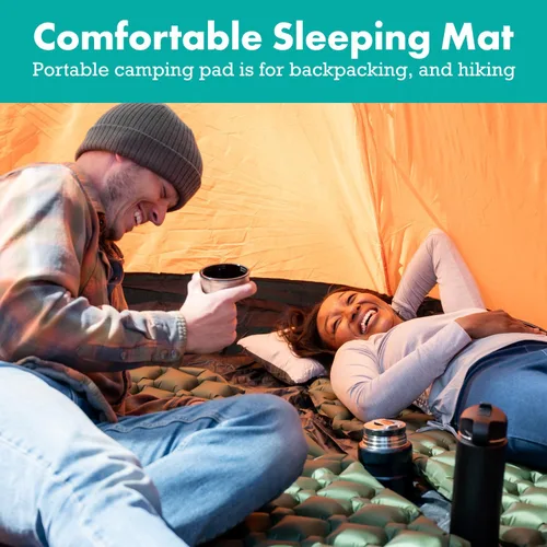 Miniatura 2 de Sleepingo Colchoneta de dormir ultraligera - Colchón inflable y compacto de aire de camping para mochileros, senderismo - Nuevo Verde