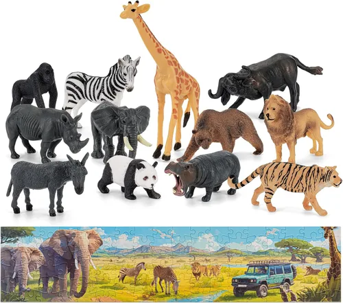 Miniatura 12 de 6 piezas de juguetes de animales para niños pequeños, juguetes sensoriales, lindas figuras de animales de granja, juguetes de mascotas de bolsillo