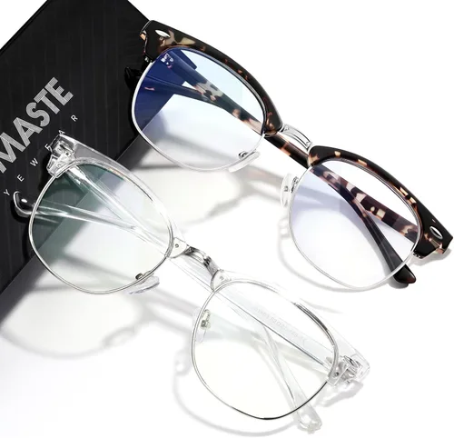 Miniatura 8 de Gafas de Luz Azul para Mujer/Hombre Gafas de Computadora de Luz Azul para Mujeres/Hombres A04-cristal marco plateado