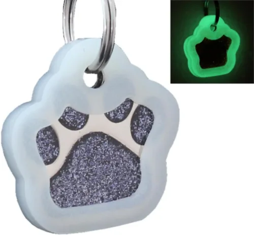Miniatura 16 de Etiquetas de identificación de mascotas de acero inoxidable grabadas con láser, personalizadas para perros y gatos, etiqueta redonda de hueso