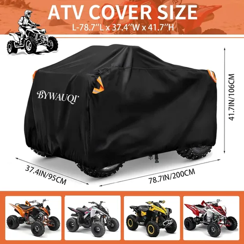 Miniatura 5 de Funda impermeable para cuatrimoto de 4 ruedas, resistente al polvo, anti rayos UV, resistente al viento, para todo tipo de clima