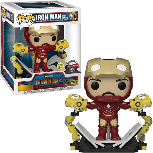 Miniatura 5 de Funko Iron Man 2 Pop! Marvel Mark IV - Cabeza de vinilo de 6 pulgadas exclusiva de Iron Man #905 [Deluxe, Glow in the Dark]