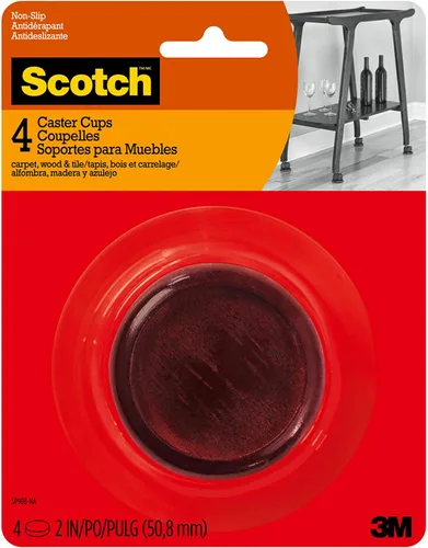 Miniatura 5 de Scotch™ Copas de ruedas SP909-NA, madera de roble redonda de 2 pulgadas, 4 por paquete, 6 paquetes por