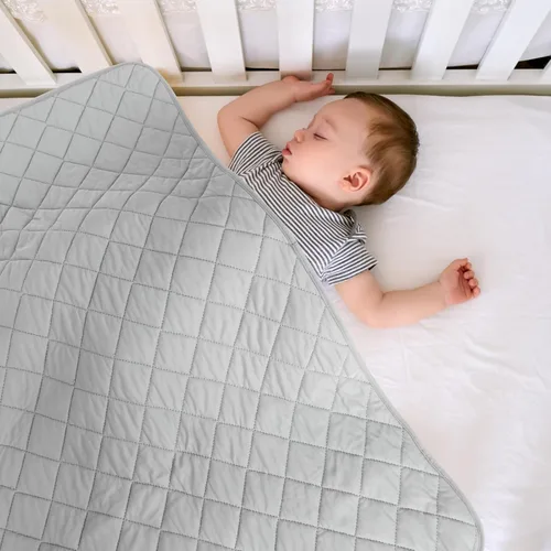 Miniatura 5 de Biloban Edredón para niños pequeños y manta para cuna, súper suave acolchado y ligero, edredón alternativo de plumón, 30 x 40 pulgadas, color gris