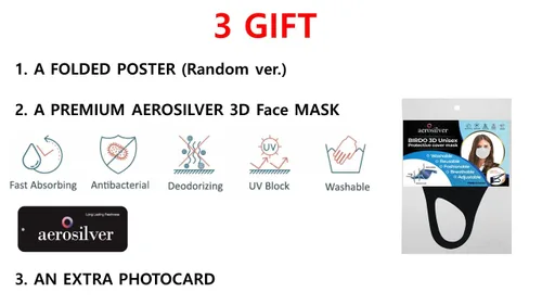 Miniatura 2 de BTS You never walk alone [Right ver] CD+Folded Poster+BIRDO Aerosilver Premium Mask+Extra Photocard