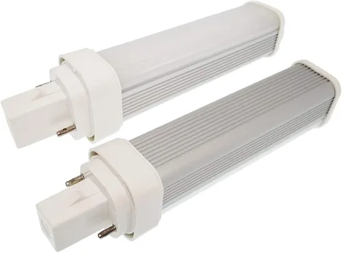 Miniatura 2 de 2 piezas G24d 2Pin 7W 5.7 pulgadas CFL 2U PL-C 13 W Horizontal LED de repuesto giratorio PL horizontal empotrable techo equivalente