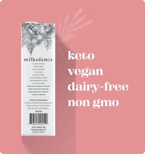 Miniatura 3 de milkadamia Leche de macadamia - Vainilla sin azúcar - 32 onzas líquidas (paquete de 6) - Libre de lactosa, vegano, estable en estante, a base
