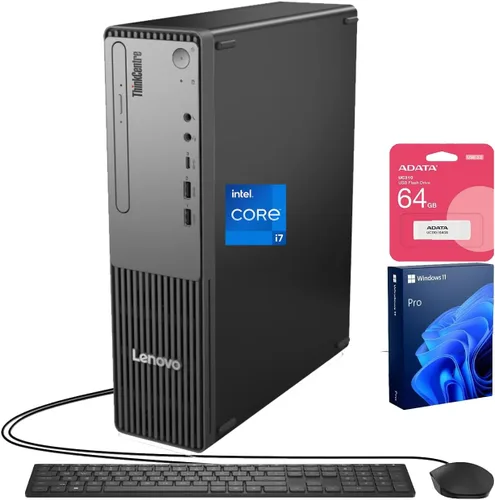 Lenovo ThinkCentre - Escritorio empresarial de factor de forma pequeño, Intel Core i7-13620H de 13ª generación, memoria DDR5 de 64 GB, SSD de 2 TB,