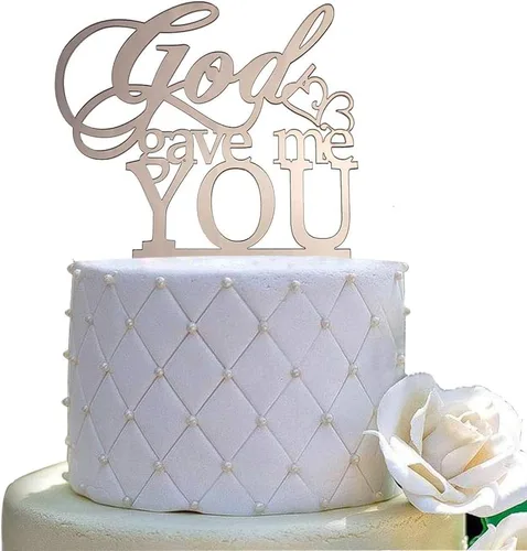 Miniatura 7 de Decoración para tartas de boda God Gave Me You (negro)