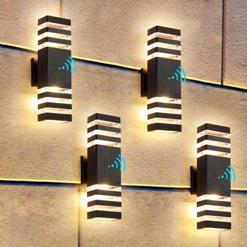 Miniatura 20 de Luminaria para exteriores, moderna lámpara de pared para exteriores, aplique de pared exterior negro, luces impermeables para porche exterior