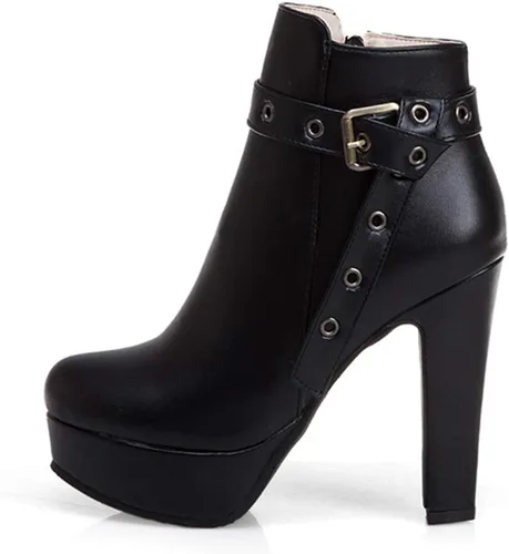 Miniatura 65 de Scaoruki Zapatos de otoño de moda para mujer, botines de tacón de bloque