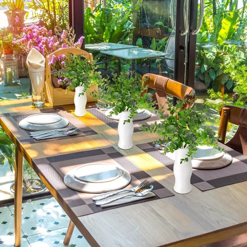 Miniatura 7 de Didaey Paquete de 10 jarrones de plástico compuesto a granel, pequeños jarrones florales bohemios para ramo de flores secas, centros de mesa