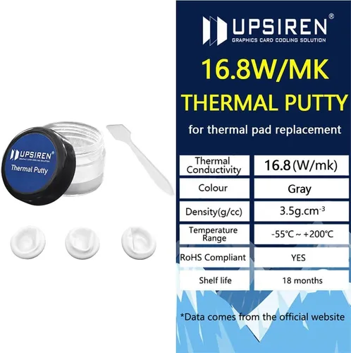 Miniatura 2 de Ultra 16.8w/mk Masilla Térmica para VGA GPU IC Procesador Enfriamiento Rápido Almohadilla Térmica Reemplazo Masilla Bloqueo de Calor
