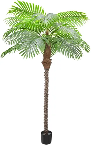 Miniatura 16 de Artificial Palm Tree, ANTING 5FT Tall Faux Palm Tree with Black Base Pot, Artificial Plants with Lifelike Leaves for Outdoor Indoor Home Living Room