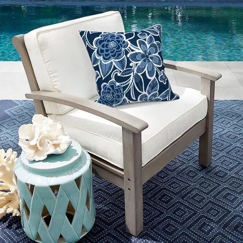 Miniatura 346 de Juego de 2 almohadas para exteriores de 16 x 16 pulgadas, repelentes al agua con interiores, para muebles de patio, hogar, jardín, geometría bohemia