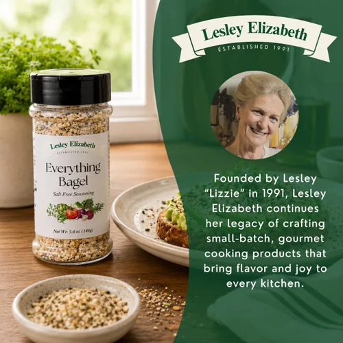Miniatura 2 de Lesley Elizabeth Everything Bagel - Condimento sin sal – Mezcla de especias multiusos sin sal para pollo, verduras, huevos y tostadas de aguacate