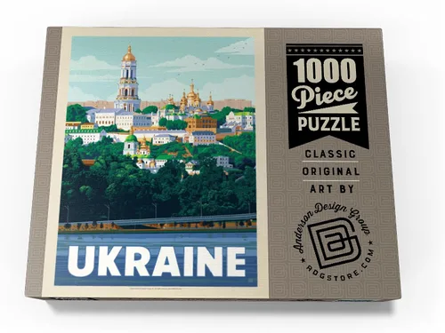 Miniatura 4 de MyPuzzle Ukraine: Kiev, póster vintage, rompecabezas de 100 piezas para adultos