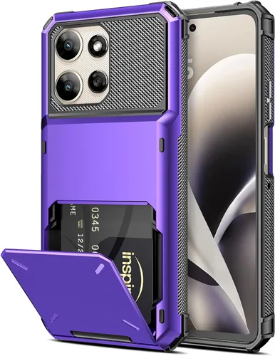 Miniatura 12 de COOYA Funda para Moto G Stylus 2024 con 5 ranuras para tarjetas de crédito, funda con tapa para G Stylus 2024, bolsillo trasero, doble capa, carcasa
