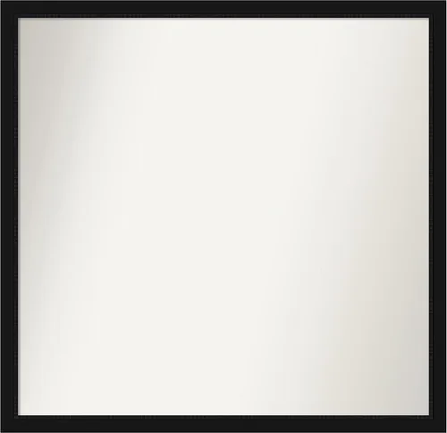 Miniatura 436 de Amanti Art Espejo de baño negro para sobre fregadero, 22 x 22 pulgadas, espejo de tocador cuadrado estrecho negro Avon, marco de madera casual