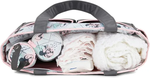 Miniatura 8 de Disney Cudlie Bolsa de pañales para mamás Bolsa de pañales de viaje grande y espaciosa para bebé niño y niña Bolsa de bebé multifuncional de 17