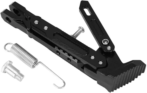 Soporte para motocicleta, accesorios de motocicleta Modificado CNC Trípode ajustable Kickstand Soporte lateral