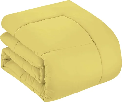 Miniatura 3 de Sweet Home Collection Juego de edredón de 7 piezas de color sólido para todas las estaciones, manta alternativa de plumón suave y lujosas sábanas