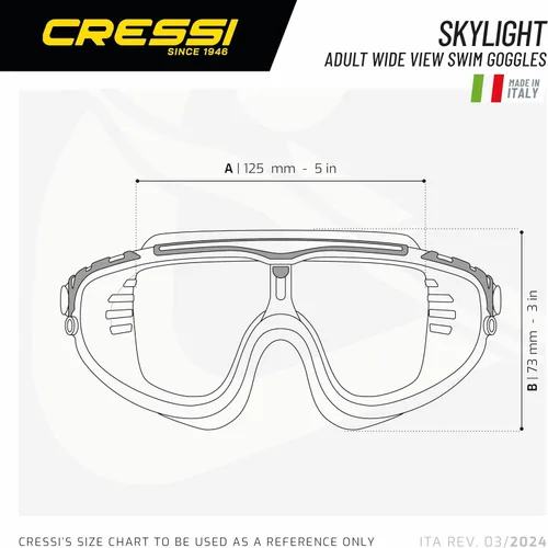 Miniatura 4 de Cressi Skylight Swim Goggles - Wide Vision & Anti-Fog Swim Mask - UV Protection Pool Goggles - Silicone Strap Swimming Gear
