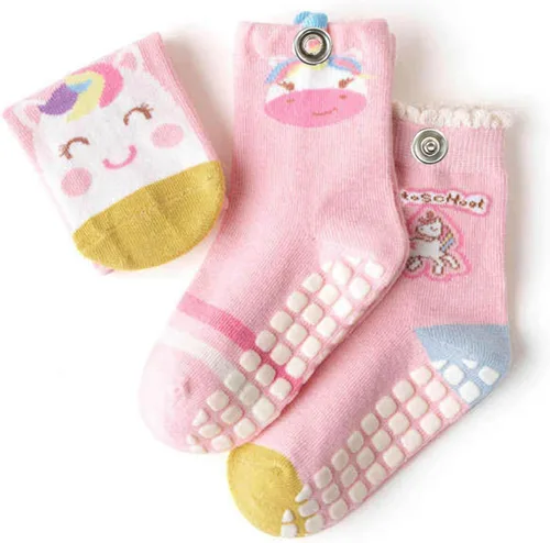 Miniatura 5 de Calcetines que encajan calcetines de algodón para niñas de diseño con broches integrados